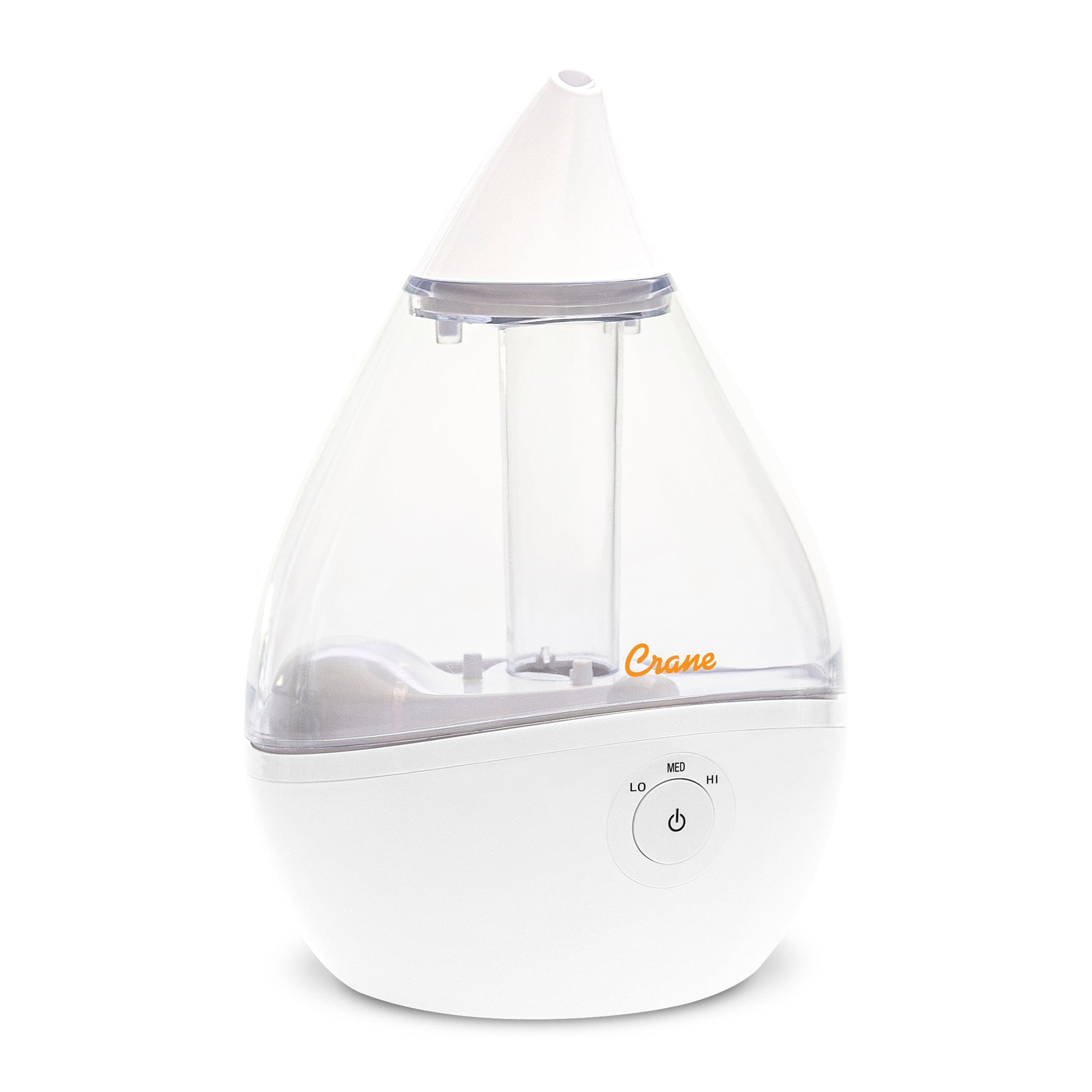 Crane Droplet Ultrasonic Cool Mist 0.5 Gallon Humidifier, Clear - Certified Refurbished