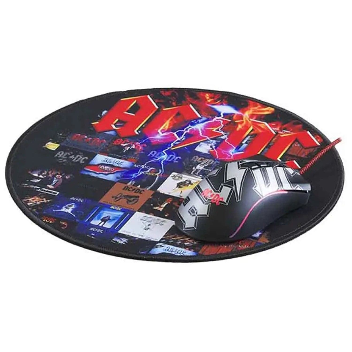 Subsonic 11.8-In. Round Gaming Mouse Pad, AC/DC