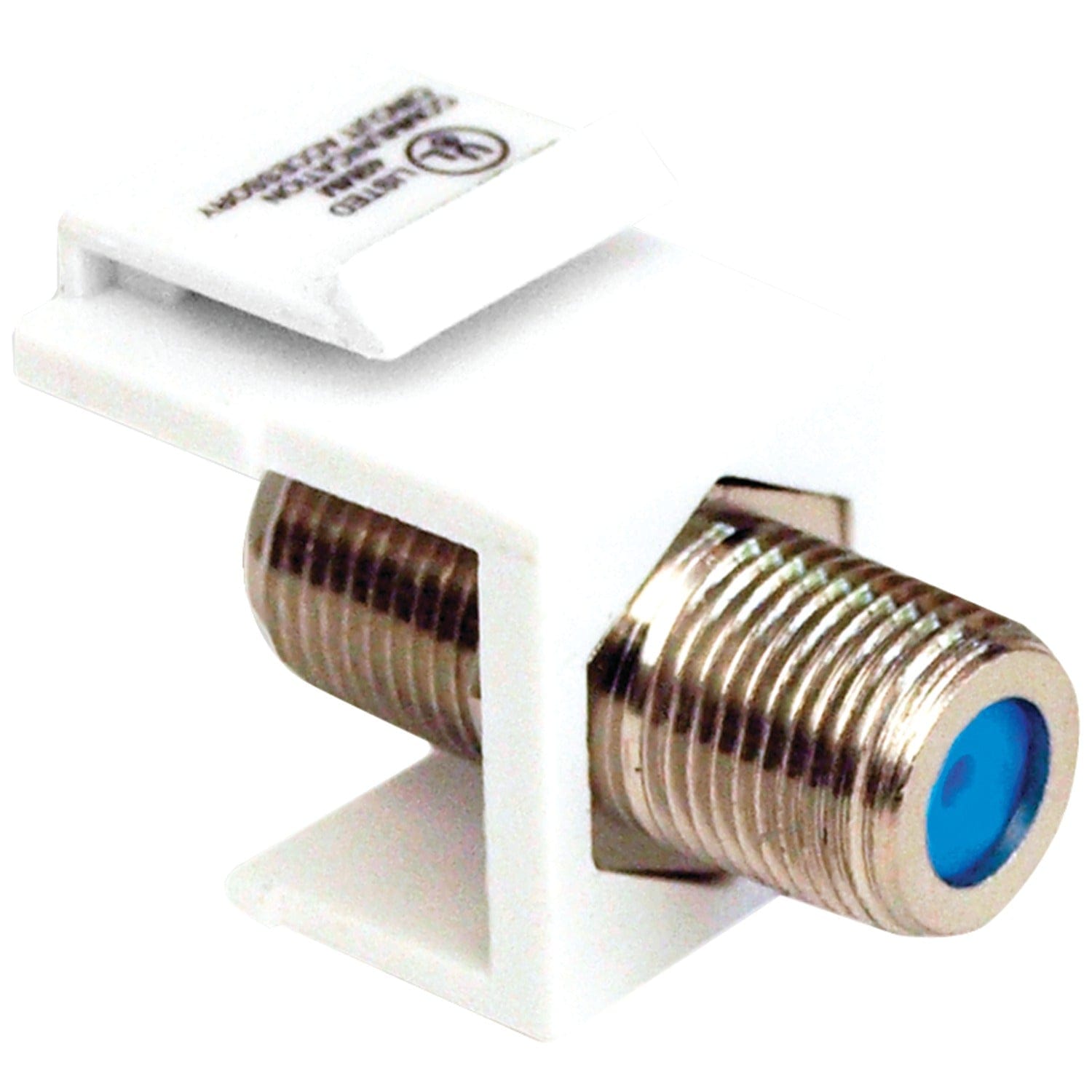 DataComm Electronics Keystone Jack with 2.4-GHz F-Connector, Ultra White