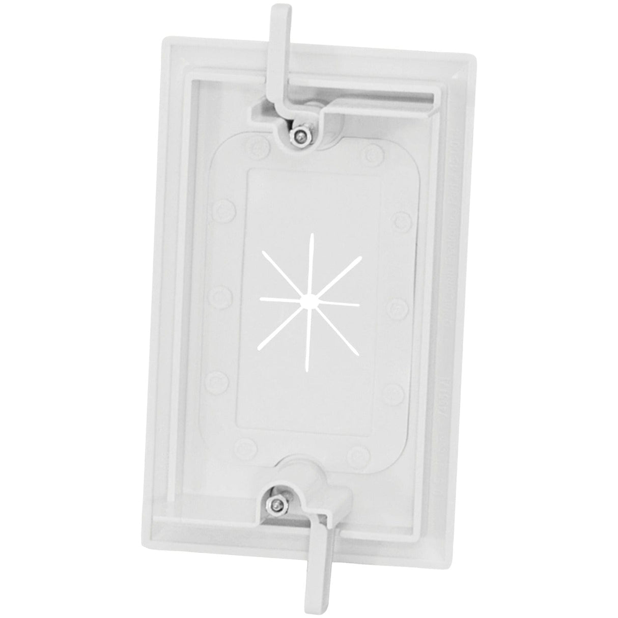 DataComm Electronics 1-Gang Cable Plate with Flexible Opening, White