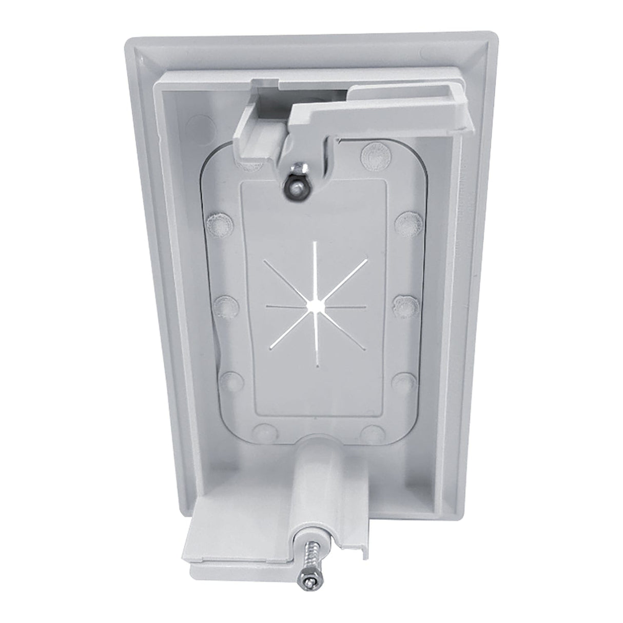 DataComm Electronics 1-Gang Split Cable Plate with Flexible Opening, Ultra White, 1 Pack