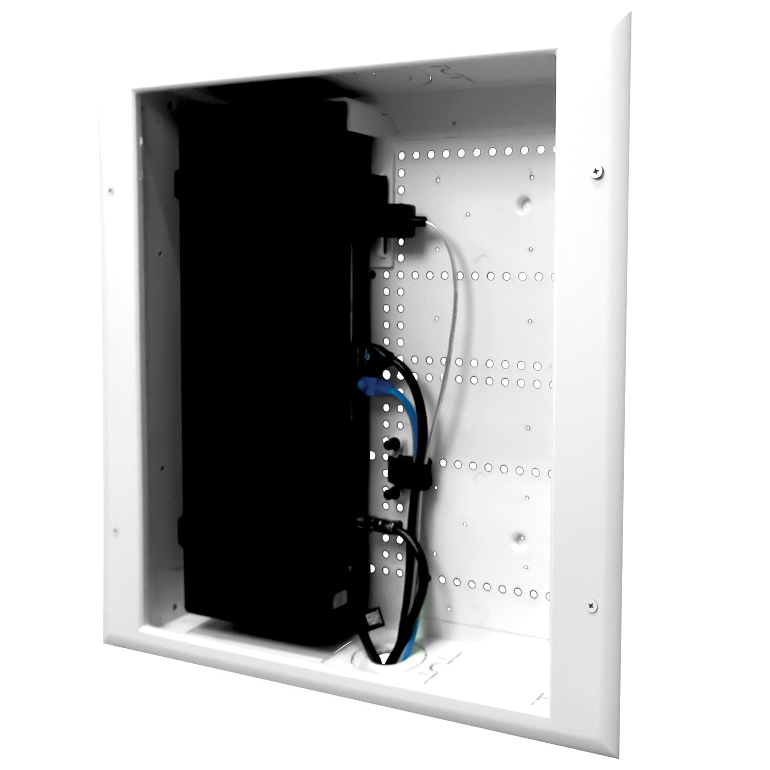 DataComm Electronics 17-In. ABS Plastic Connected Media Box, No Power, with Slim-Line Trim Ring
