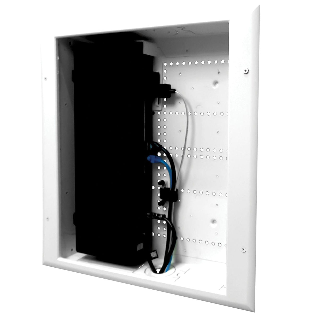 DataComm Electronics 17-In. ABS Plastic Connected Media Box, No Power, with Slim-Line Trim Ring