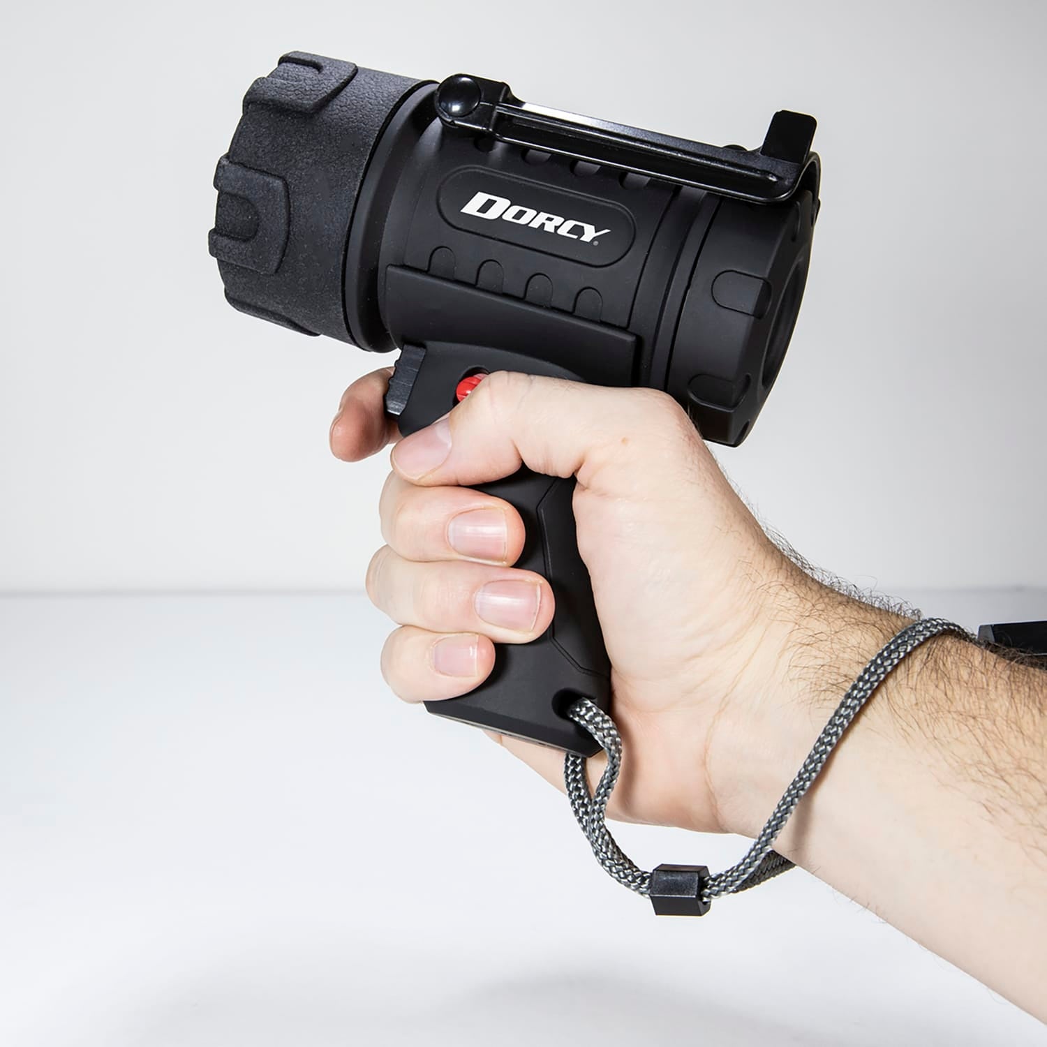 Dorcy Pro Rechargeable Spotlight, 500 Lumens, LED, IP65 Water-Resistant, Fold-out Stand, up to 1260-Ft. Beam Distance, up to 6.75 Hours Run Time