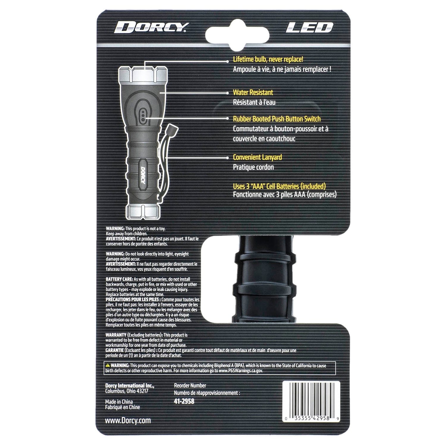 Dorcy 180-Lumen TPE-Rubber LED Flashlight