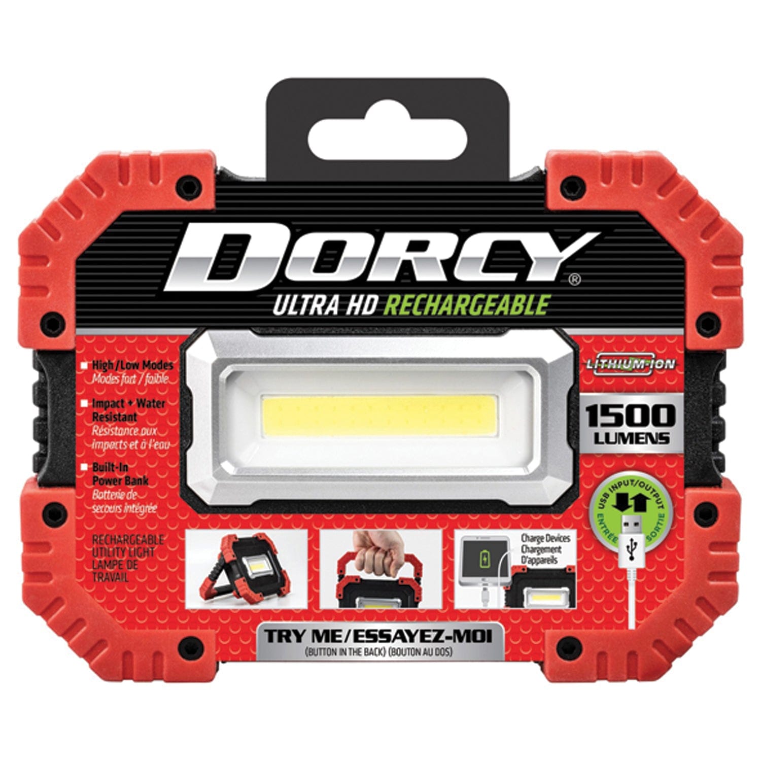 Dorcy Ultra HD USB-Rechargeable Utility Light with Power Bank