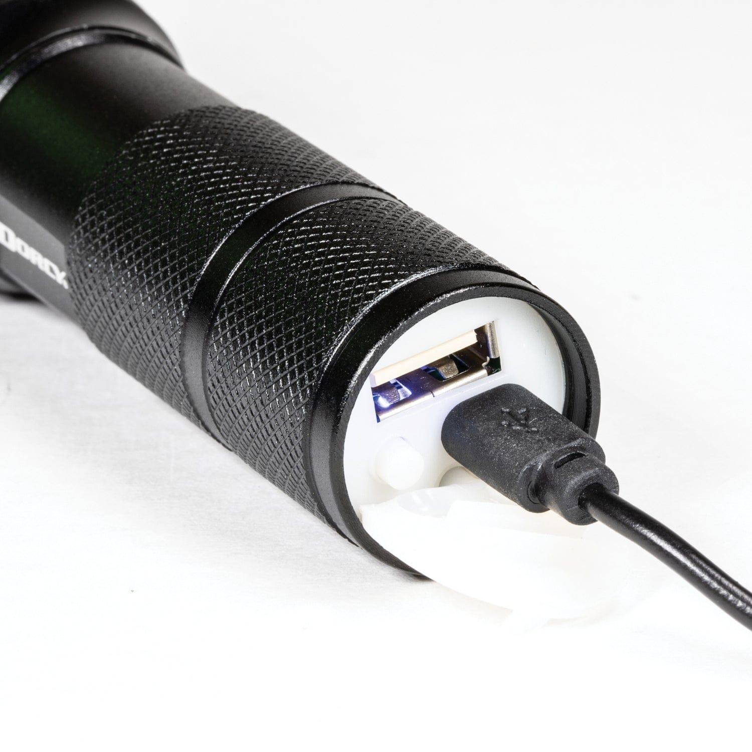 Dorcy 300-Lumen Ultra HD Aluminum LED Rechargeable Flashlight with Power Bank