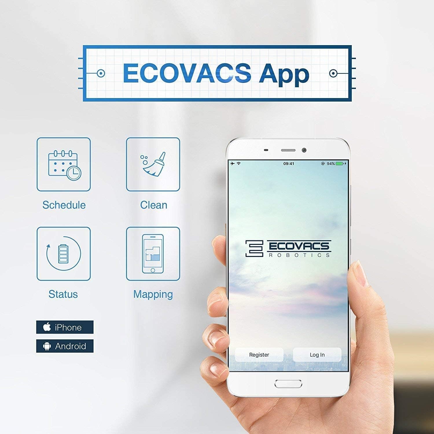 Ecovacs Deebot 907 Carpet & Floors WiFi Smart Robotic Vacuum - Certified Refurbished