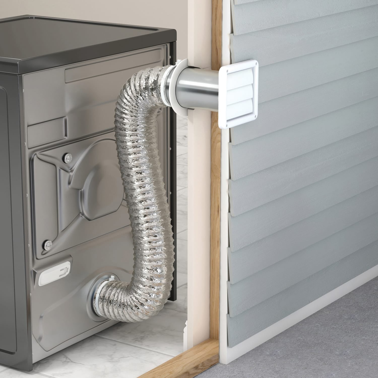 Deflecto Supurr-Flex Dryer Vent Kit, 8ft