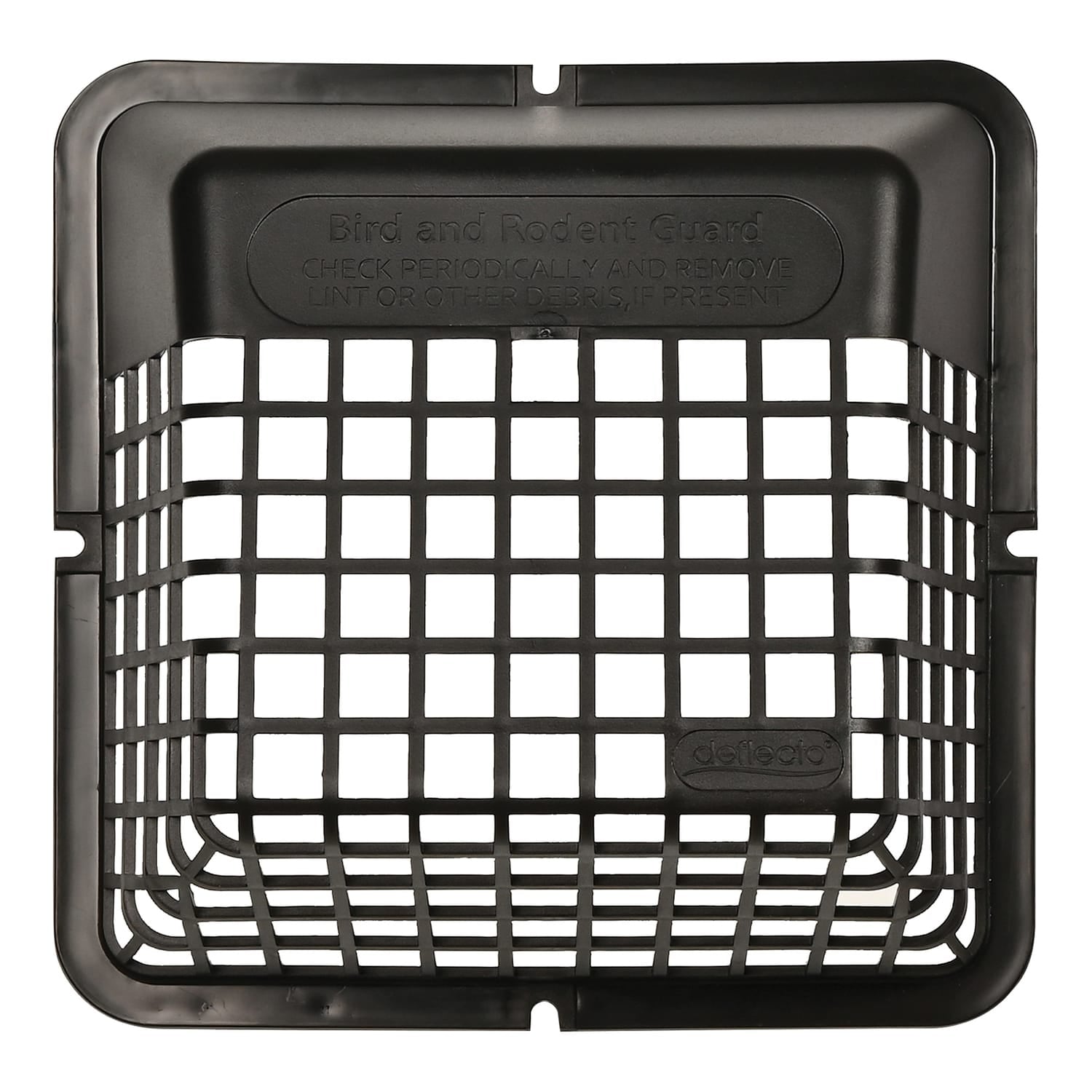 Deflecto Universal Bird Guard for 4-In. Clothes Dryer Vent or 3-In. Bathroom Exhaust Vent, Black