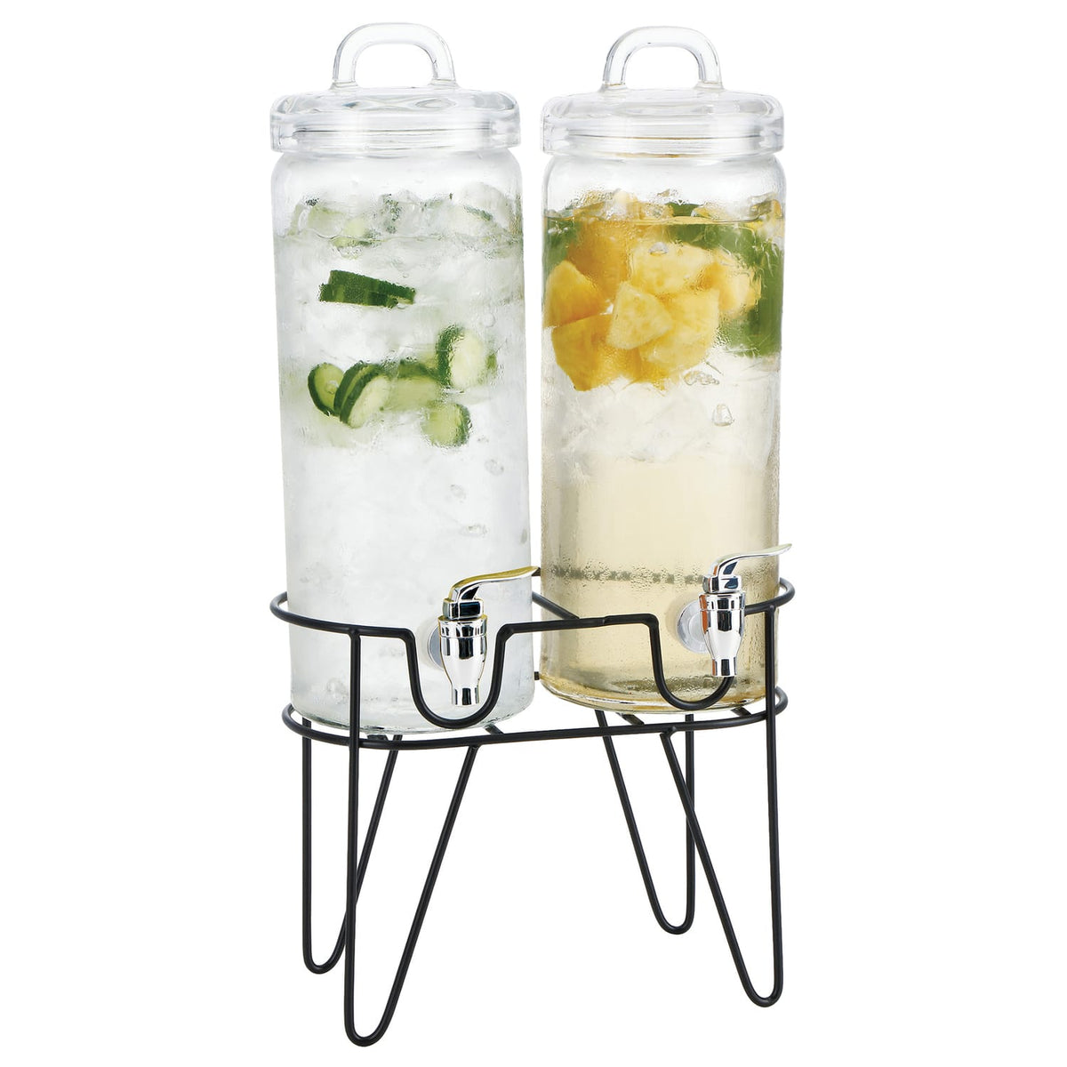 EuroHome Dual Glass Dispensers with Metal Stand