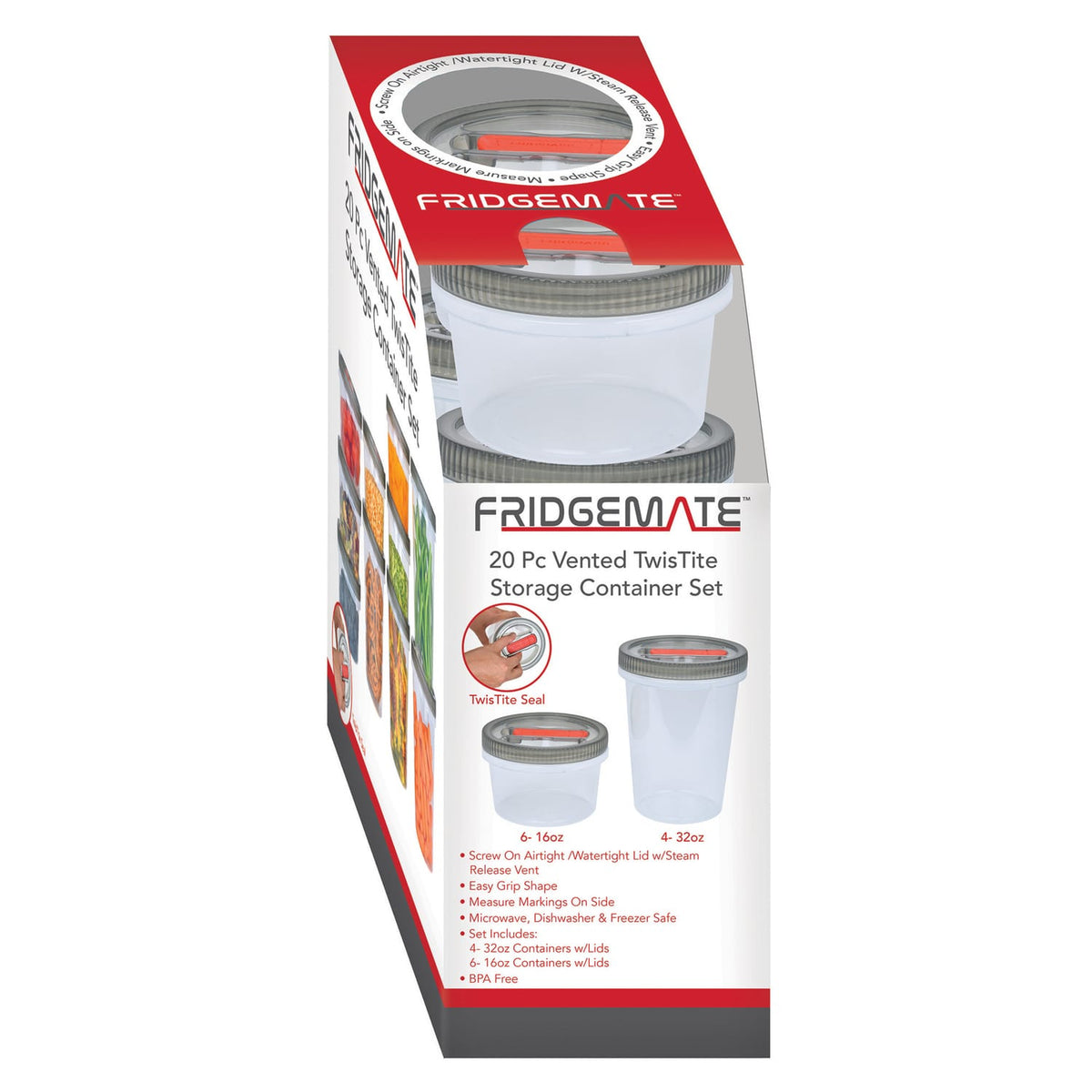 FridgeMate TwisTite Container 20-Piece Set
