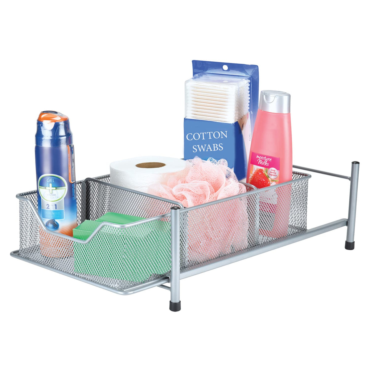 Pantrymate Steel and Mesh 3-Section Slide-out Cabinet Basket