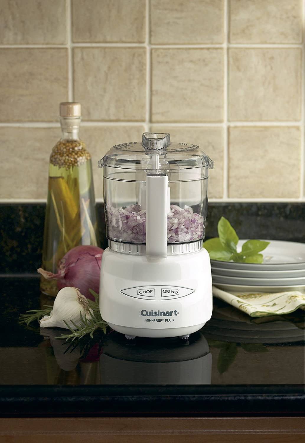 Cuisinart 3-Cup Mini Prep Plus Food Processor, White - Certified Refurbished