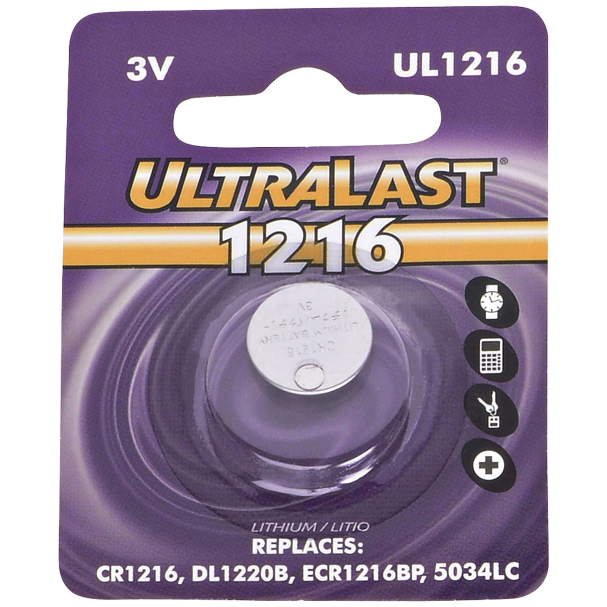 Ultralast UL1216 CR1216 Lithium Coin Cell Battery