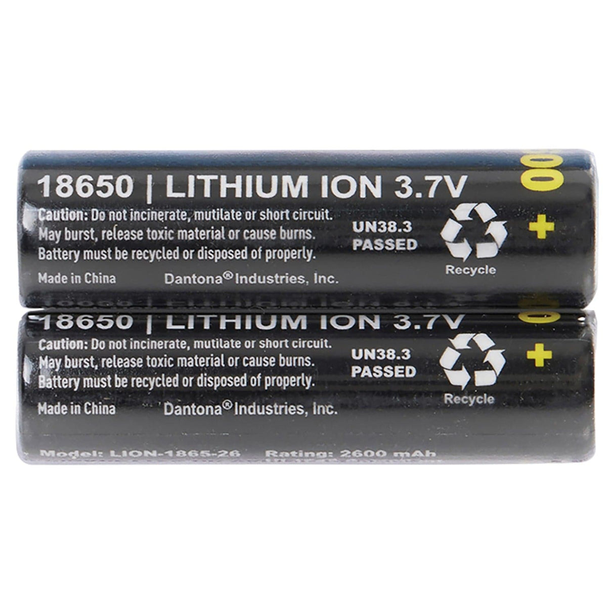 Ultralast 2600 mAh 18650 Retail Blister-Carded Rechargeable Batteries, 2 Pack
