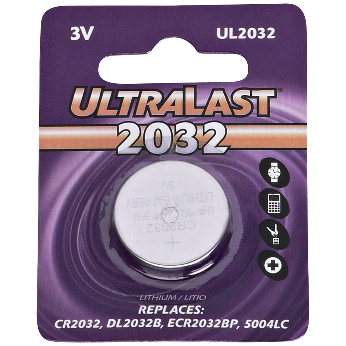 Ultralast UL2032 CR2032 Lithium Coin Cell Battery