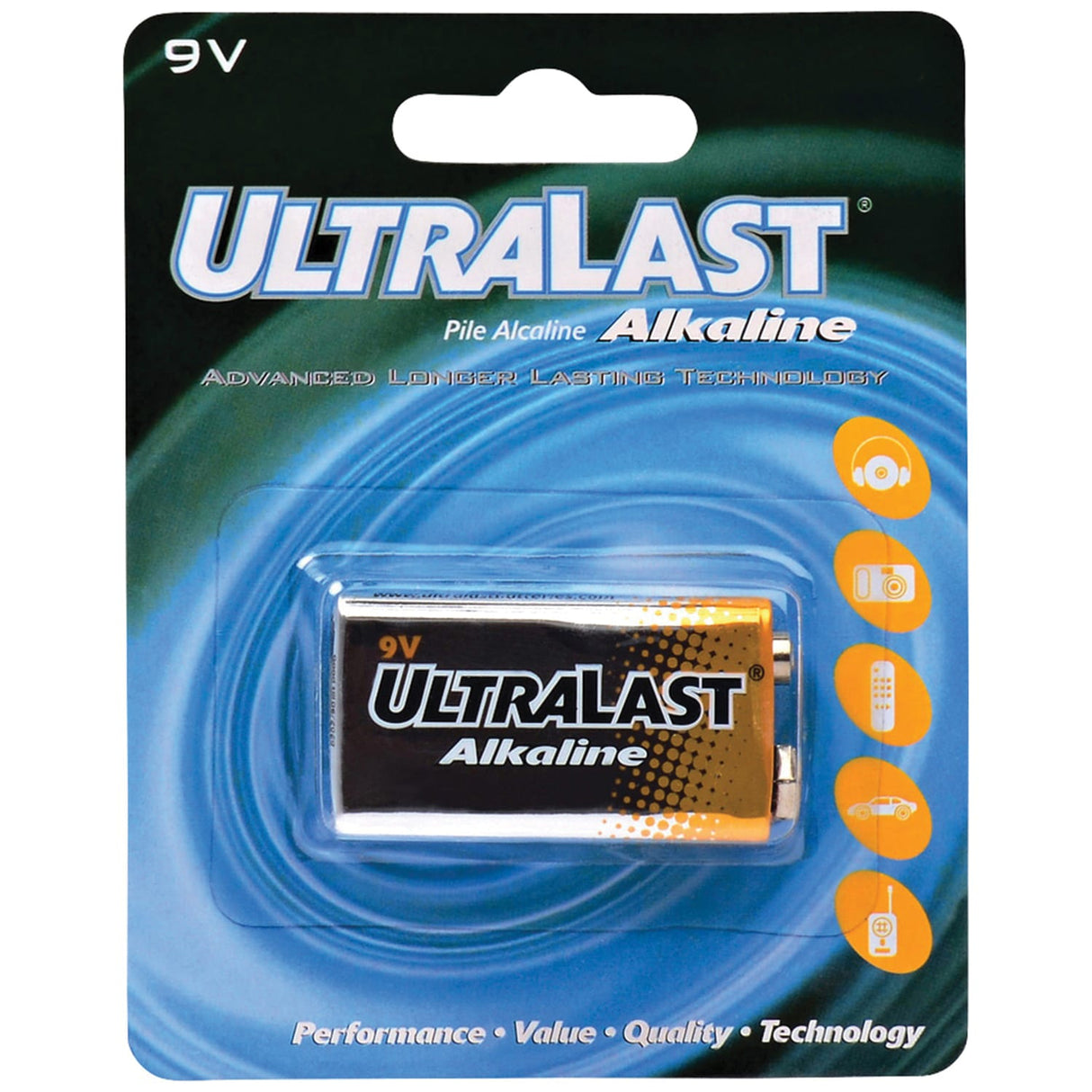 Ultralast ULA9V 9-Volt Alkaline Battery