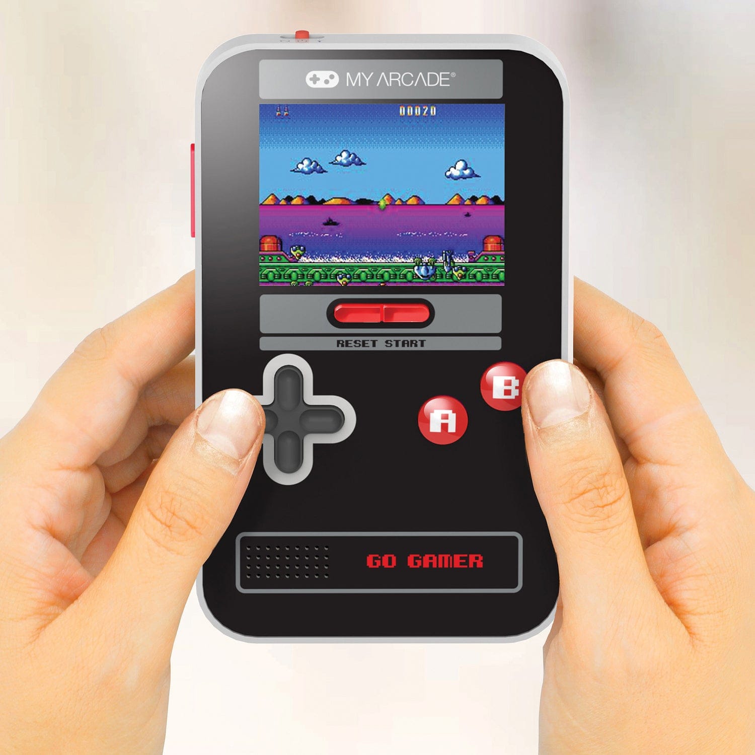 My Arcade Go Gamer Classic 300-in-1 Handheld Game System, Black/Red/Gray