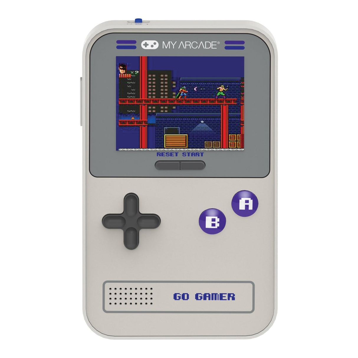 My Arcade Go Gamer Classic 300-in-1 Handheld Game System, Gray/Purple