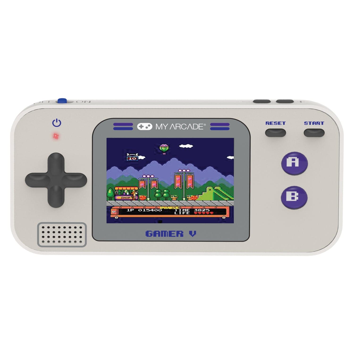 My Arcade Gamer V Classic 220-in-1 Handheld Game System, Gray/Purple