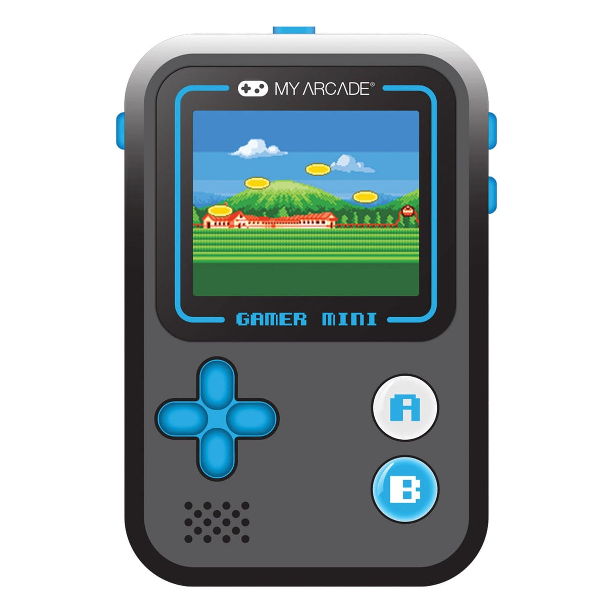 My Arcade Gamer Mini Classic 160-in-1 Handheld Game System, Black/Blue