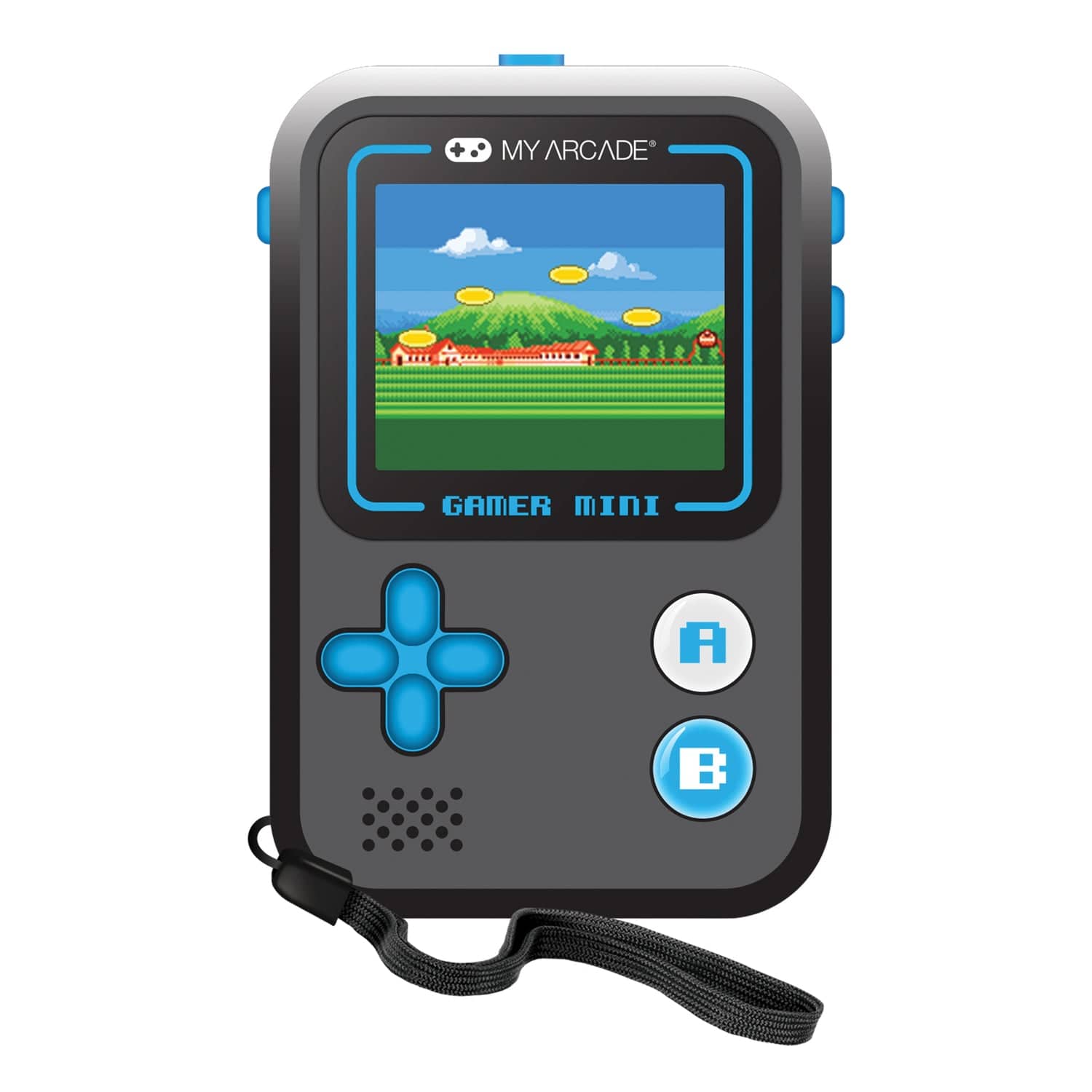 My Arcade Gamer Mini Classic 160-in-1 Handheld Game System, Black/Blue