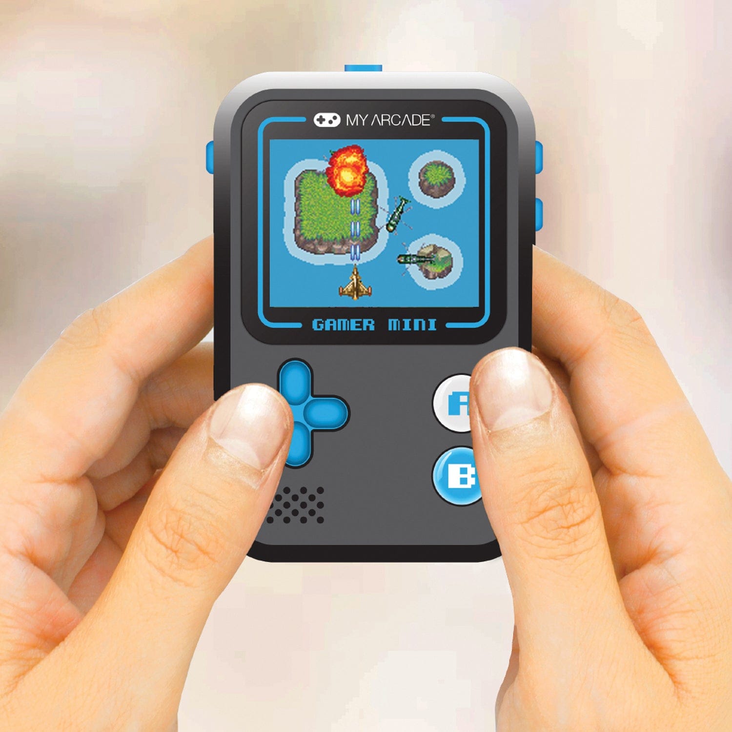 My Arcade Gamer Mini Classic 160-in-1 Handheld Game System, Black/Blue