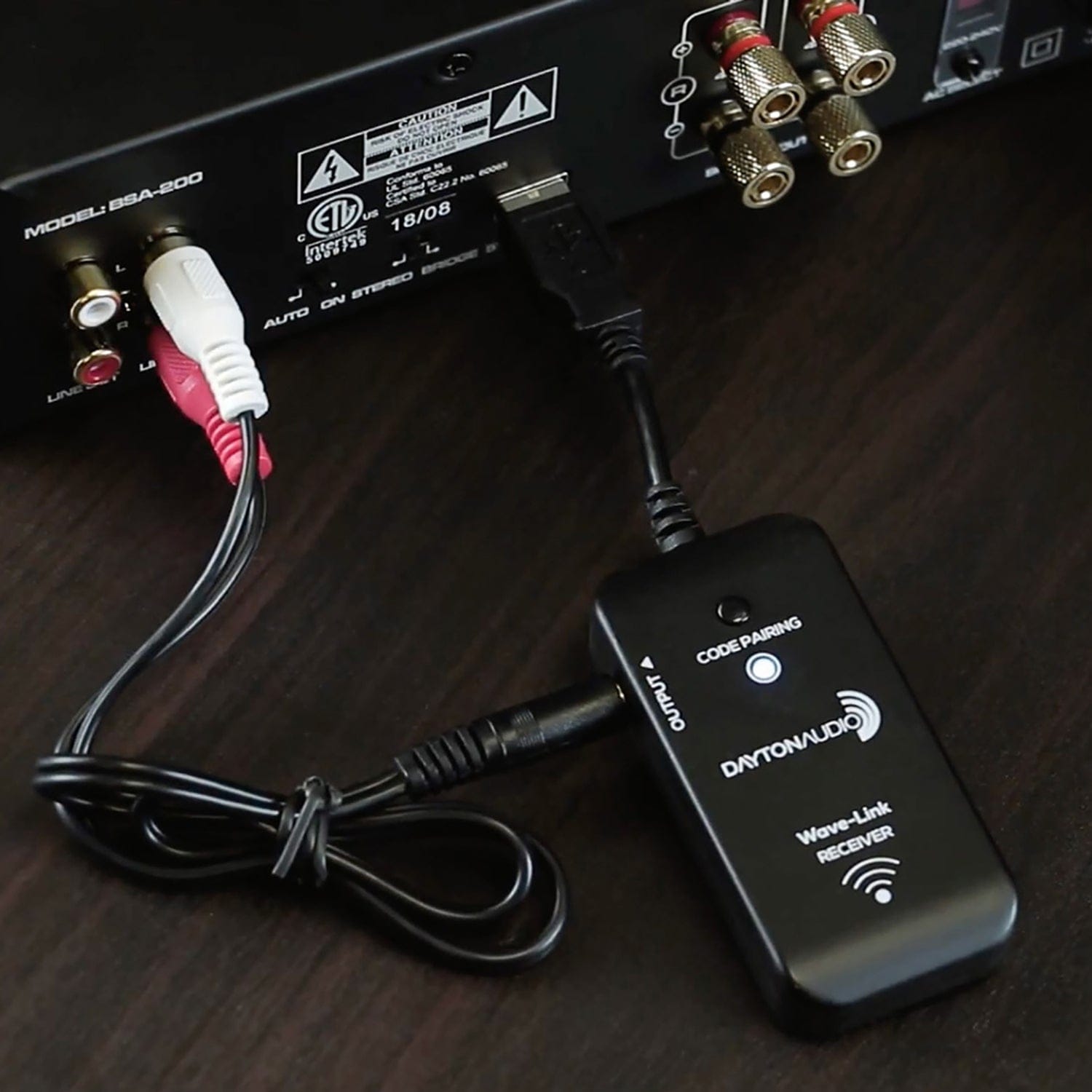 Dayton Audio Wave-Link WLS 2.4-GHz Full-Range Wireless Transmitter and Receiver for Subs and Speakers