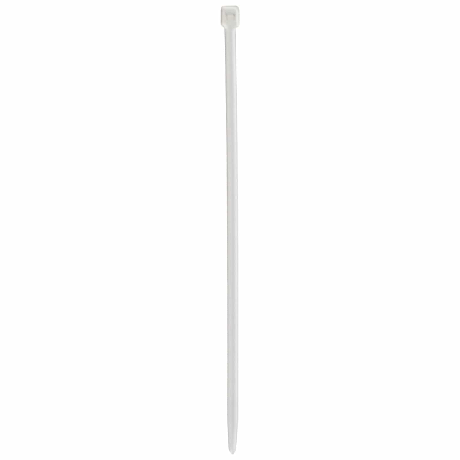 Eagle Aspen 100-Pack 7.5-In. Nylon 6/6 Standard Cable Ties, 50-Lb. Tensile Strength, UL Rated for Indoor Use, Natural, 7.5 In.