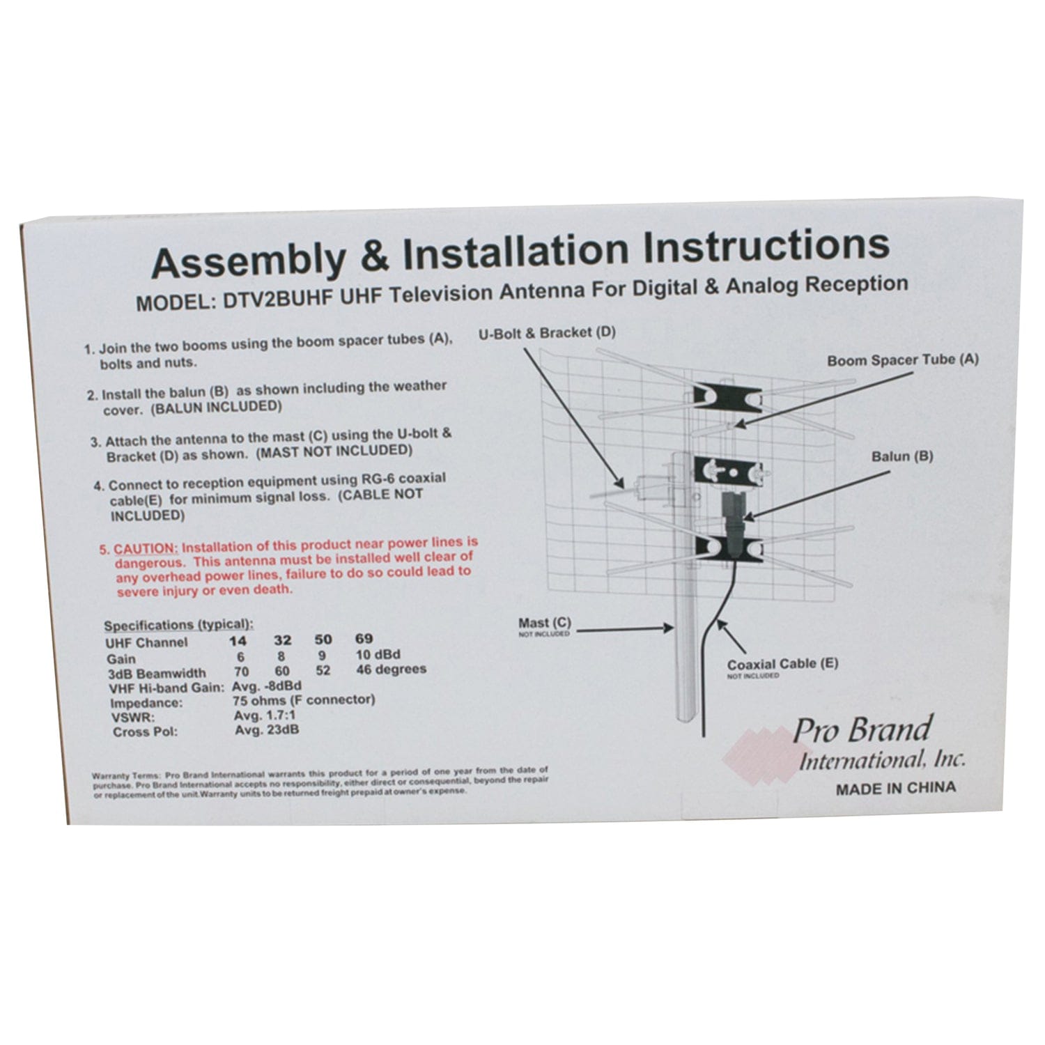 Eagle Aspen 2-Bay UHF Outdoor Antenna