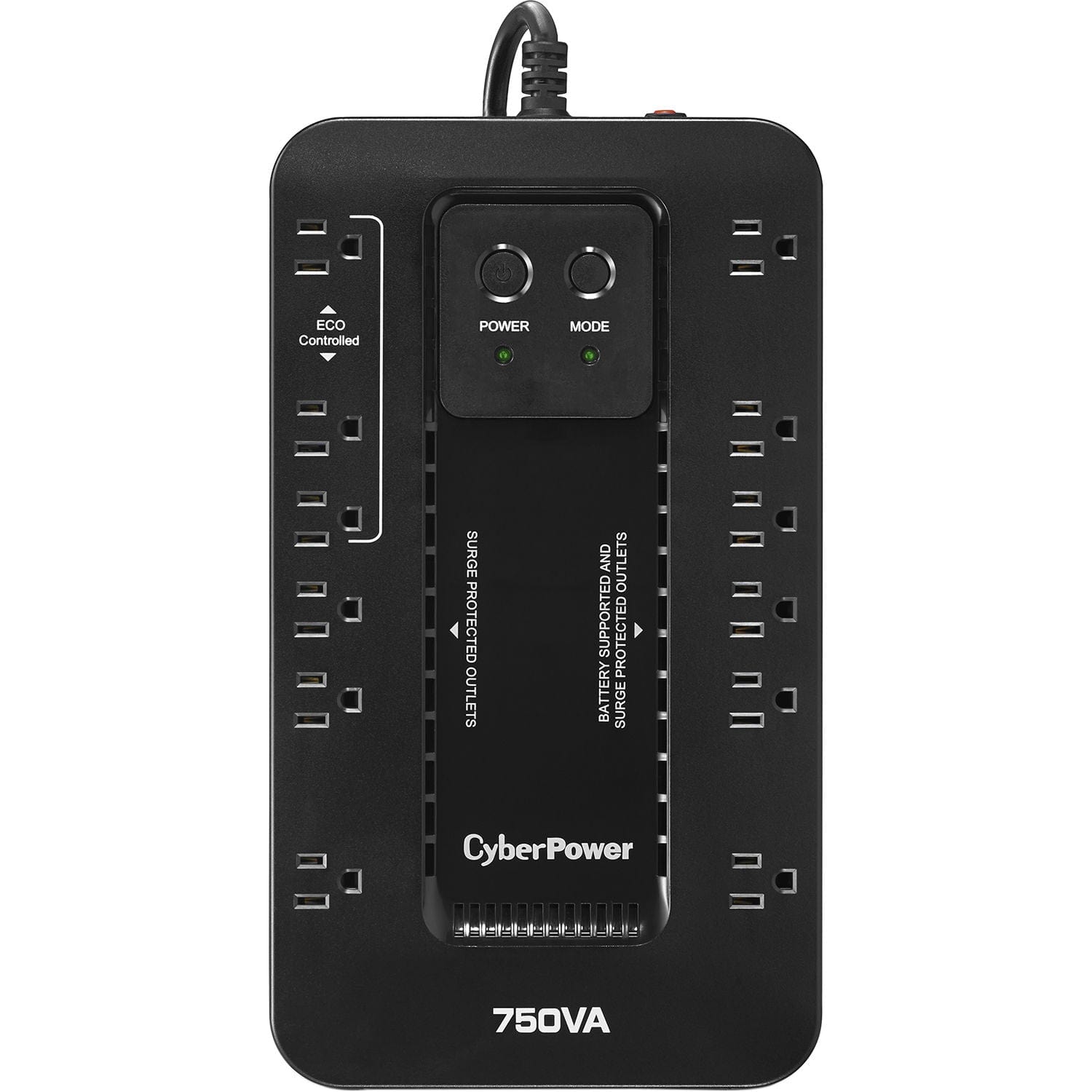 CyberPower 750VA/450W 12 Outlets Ecologic Series Uninterruptible Power Supply - New Battery Certified Refurbished