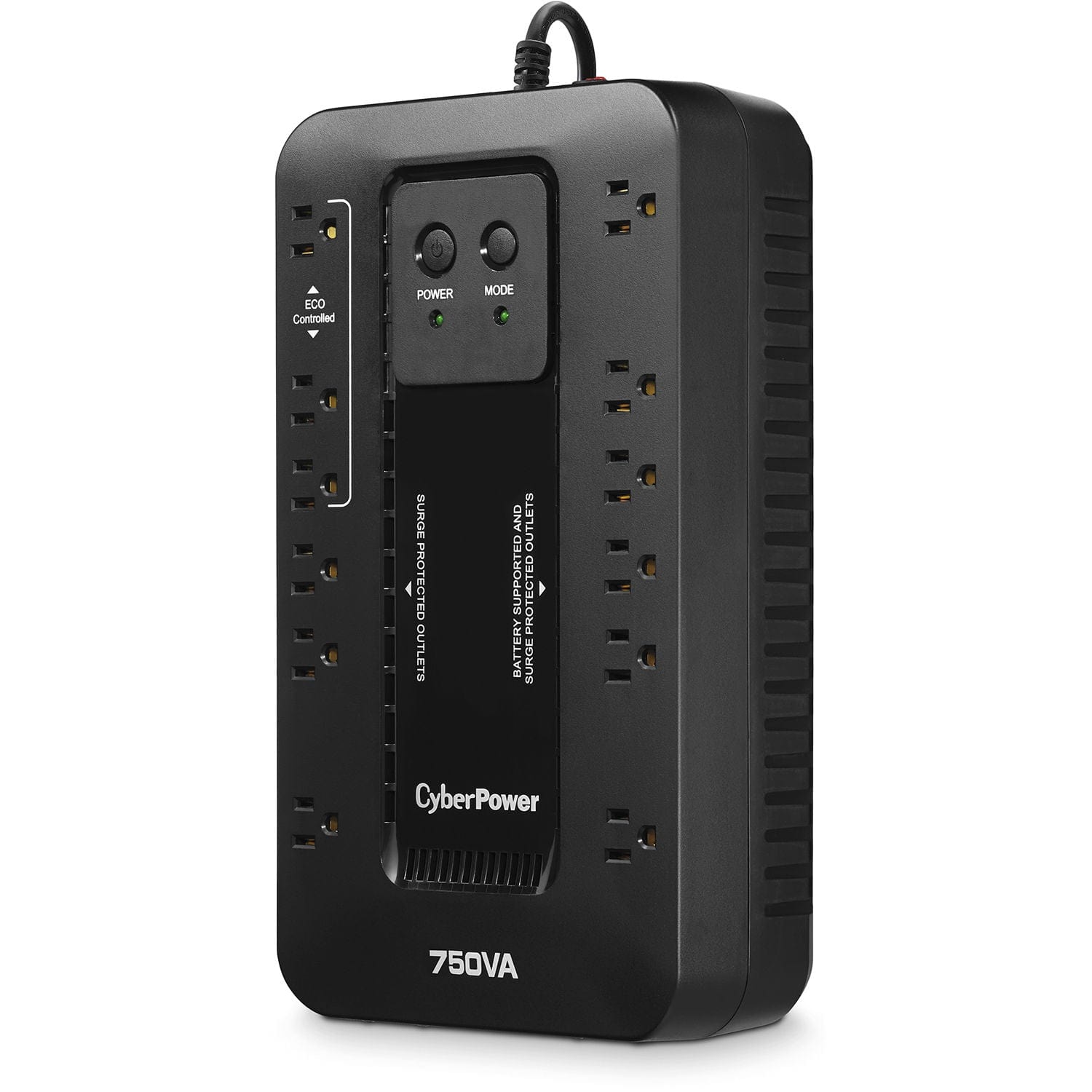 CyberPower 750VA/450W 12 Outlets Ecologic Series Uninterruptible Power Supply - New Battery Certified Refurbished