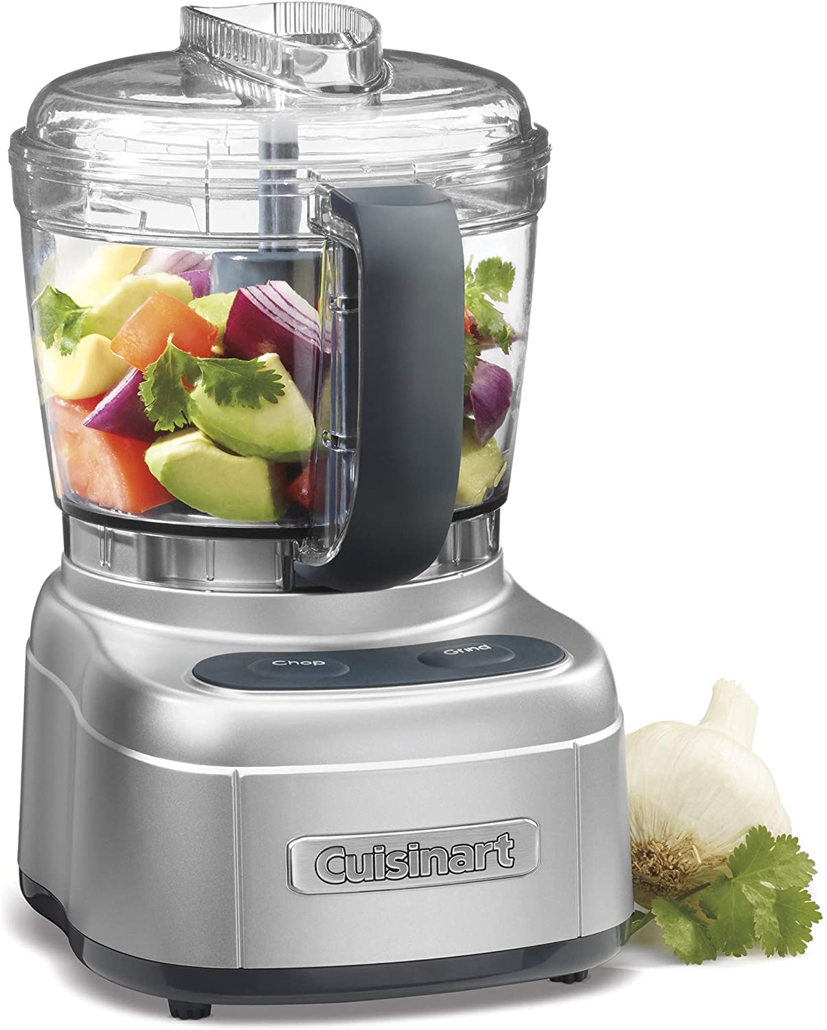 Cuisinart Elemental 4-Cup Chopper Grinder Food Processor, Silver - Certified Refurbished