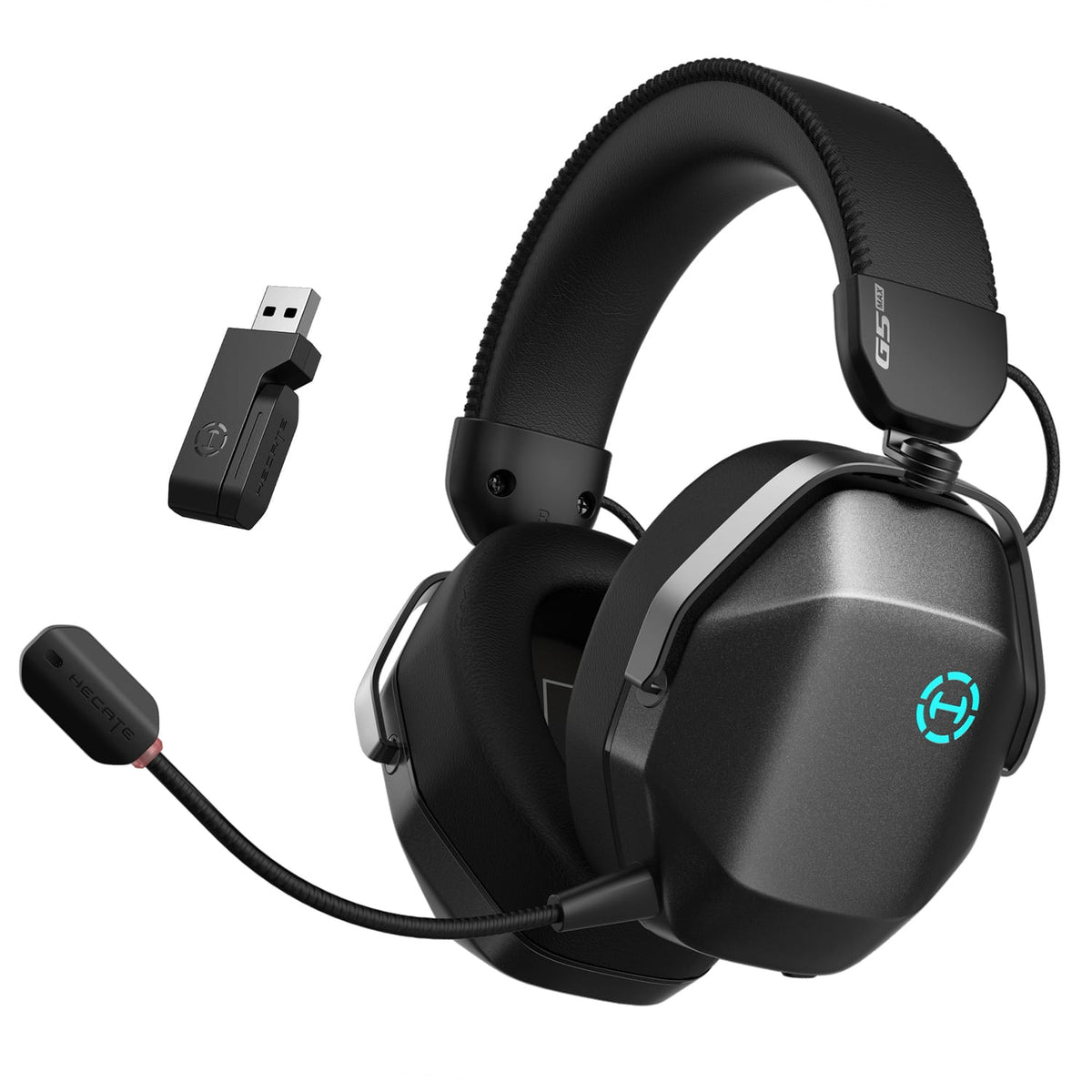 Hecate by Edifier G5 MAX Gaming Headset with THX Spatial Audio, Hi-Res Audio, Ultra-Long Battery Life, and Multiple Connection Options, Space Gray