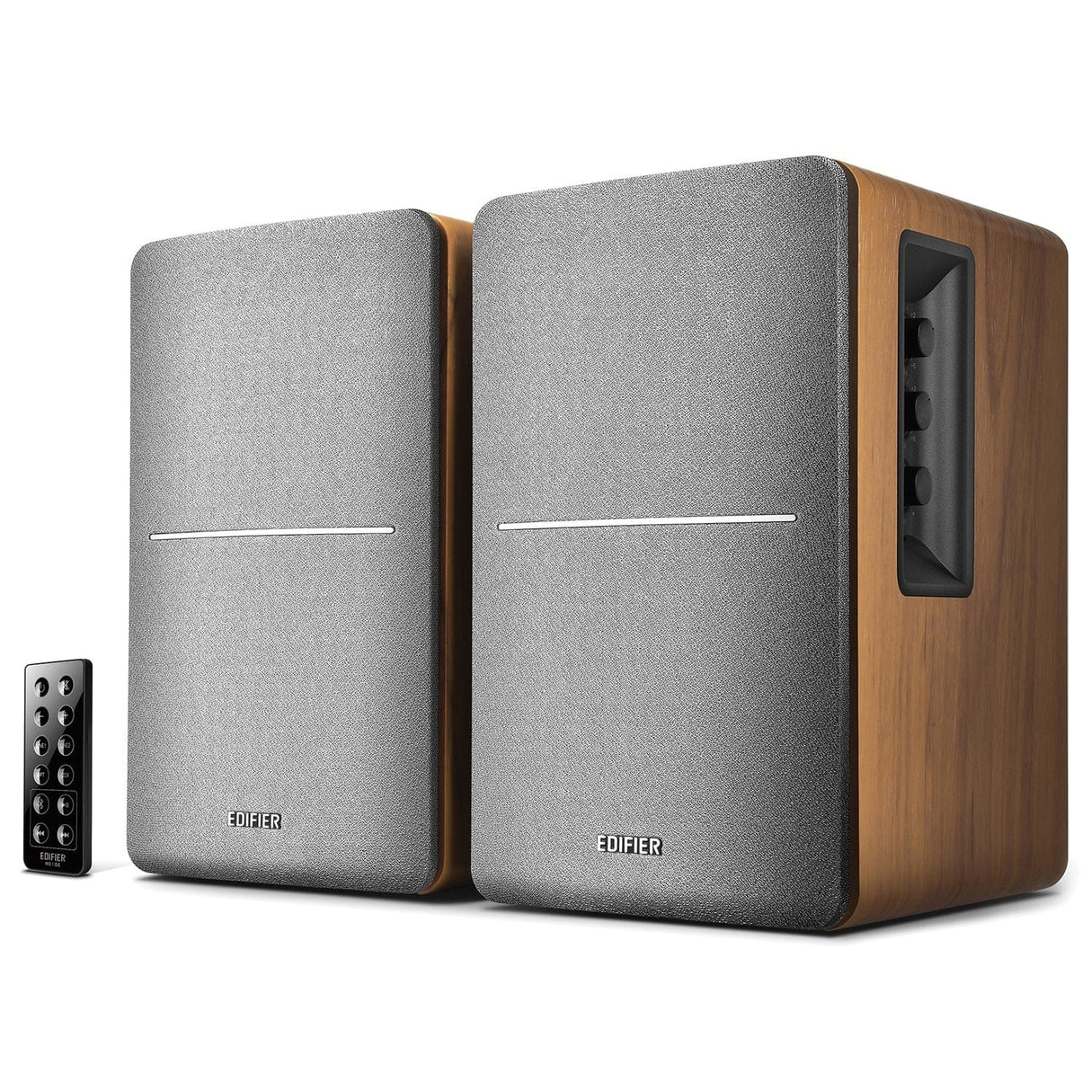 Edifier R1280DB 42-Watt-RMS Amplified Bluetooth Bookshelf Speaker System, Brown