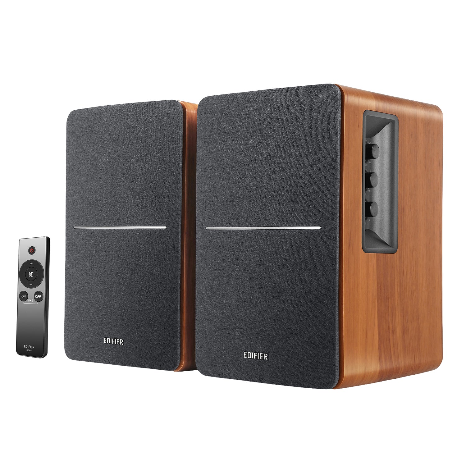 Edifier 42-Watt-Continuous R1280Ts Powered 2.0 Bookshelf Speaker Set with Sub Out, 4-In. Woofers, Front Bass Reflex Port, Wireless Remote, Pair