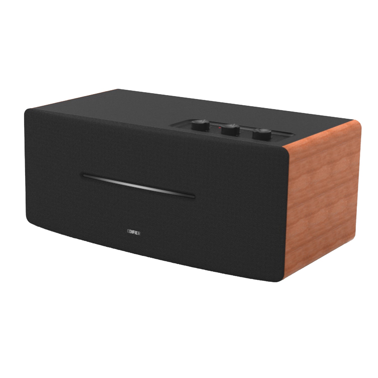 Edifier D12 Desktop 70-Watt Continuous-Power Bluetooth Amplified Integrated Stereo Speaker with Remote, Brown