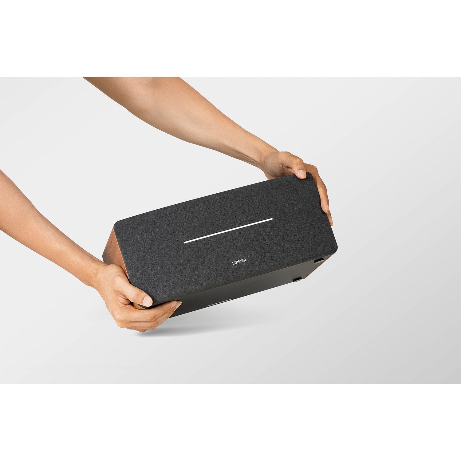 Edifier D12 Desktop 70-Watt Continuous-Power Bluetooth Amplified Integrated Stereo Speaker with Remote, Brown