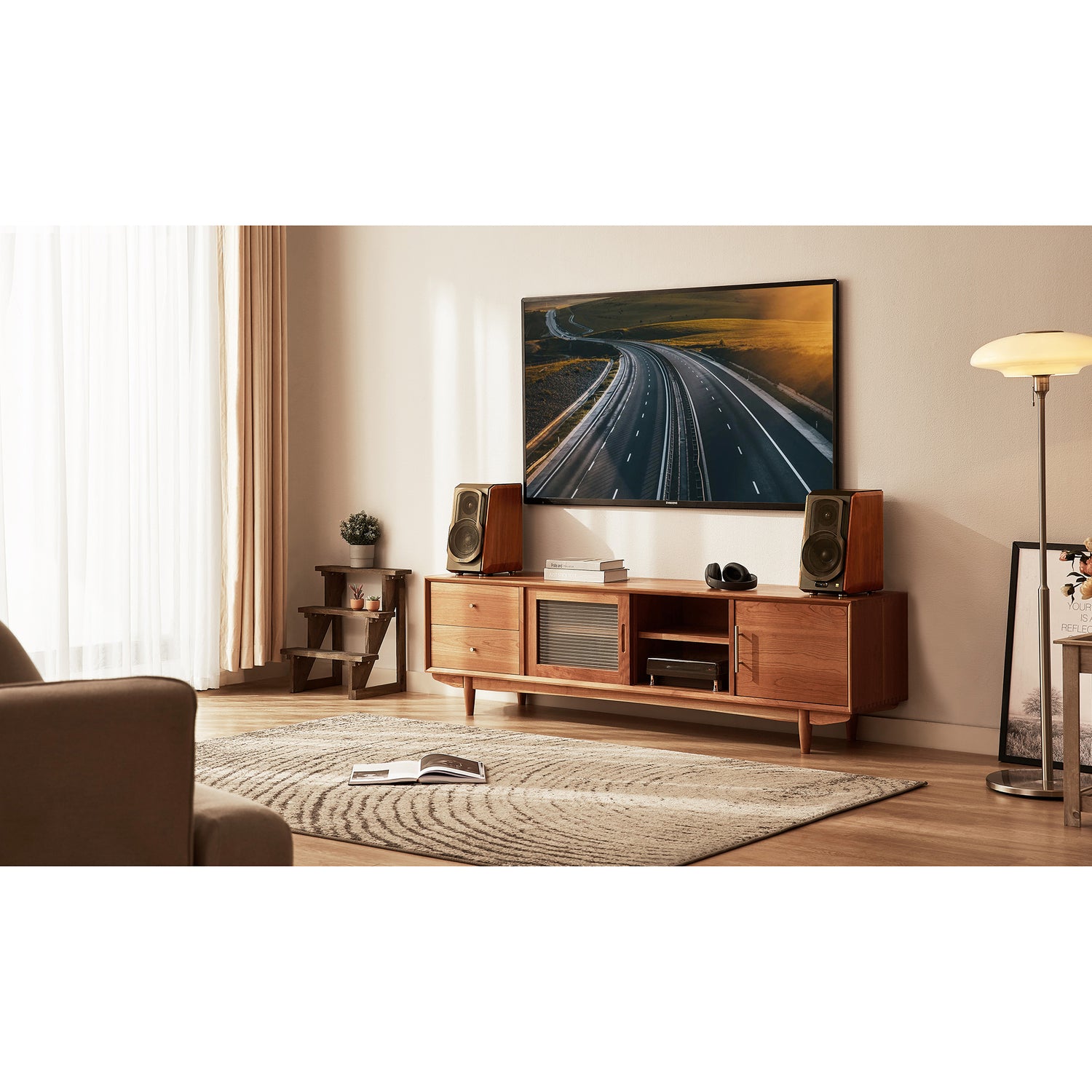 Edifier 120-Watt Bluetooth Wi-Fi Audiophile S1000W Active Bookshelf Speaker Set with 5.5-In. Woofers, Hi-Res Audio, Alexa, Optical/Coax/Aux, Pair