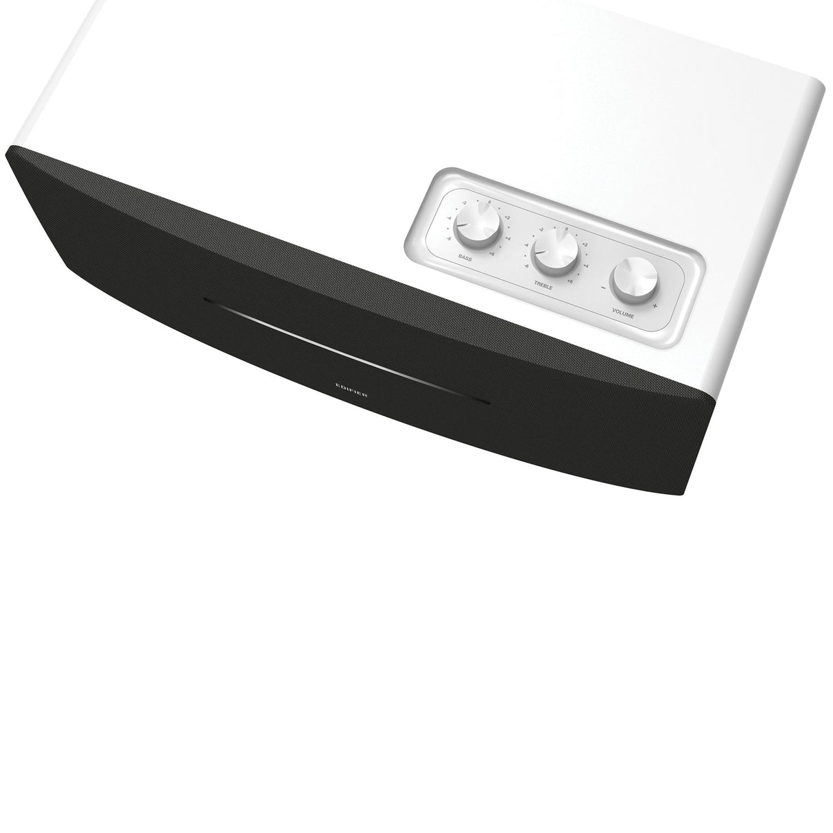 Edifier D12 Desktop 70-Watt Continuous-Power Bluetooth Amplified Integrated Stereo Speaker with Remote, White
