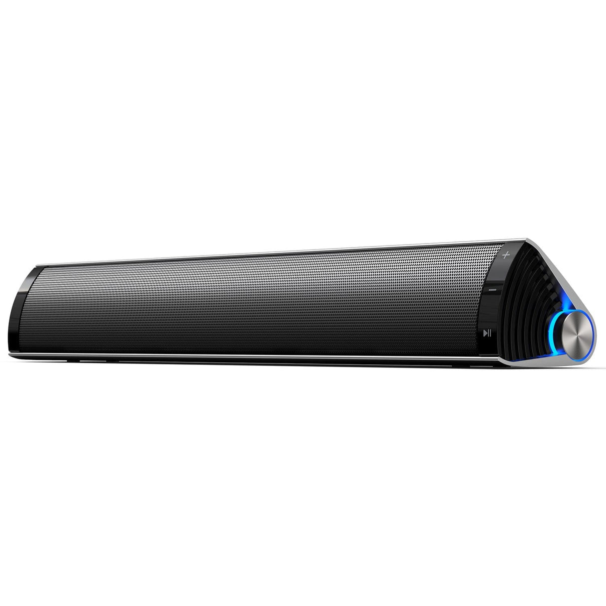 Edifier Rechargeable Bluetooth 2.0-Channel Portable/Tabletop 11.5-In. Sound Bar Speaker with Built-in Sound Card, MF200, Silver