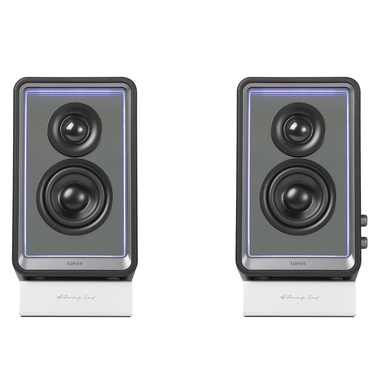 Edifier 70-Watt-RMS Bluetooth QR65 Powered 2.0 Multimedia Speaker Set with Sub Out, 2.75-In. Woofers, Hi-Res Audio/Wireless, Light Display, Pair