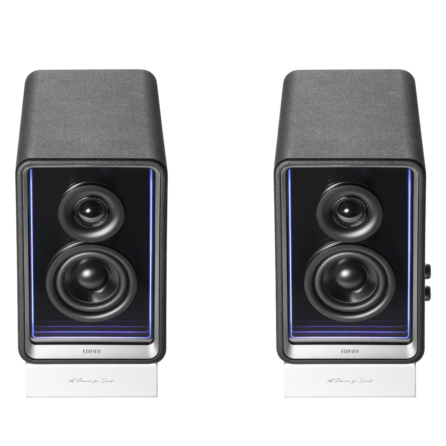 Edifier 70-Watt-RMS Bluetooth QR65 Powered 2.0 Multimedia Speaker Set with Sub Out, 2.75-In. Woofers, Hi-Res Audio/Wireless, Light Display, Pair