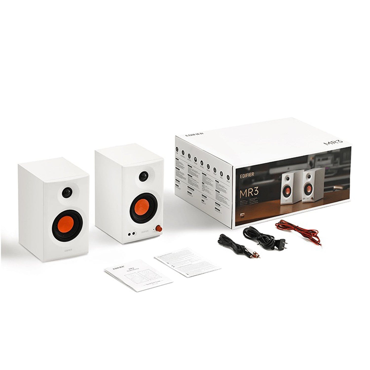 Edifier MR3 36-Watt-Continuous Powered 2.0 Studio Monitor Speaker System, 2 Count, White