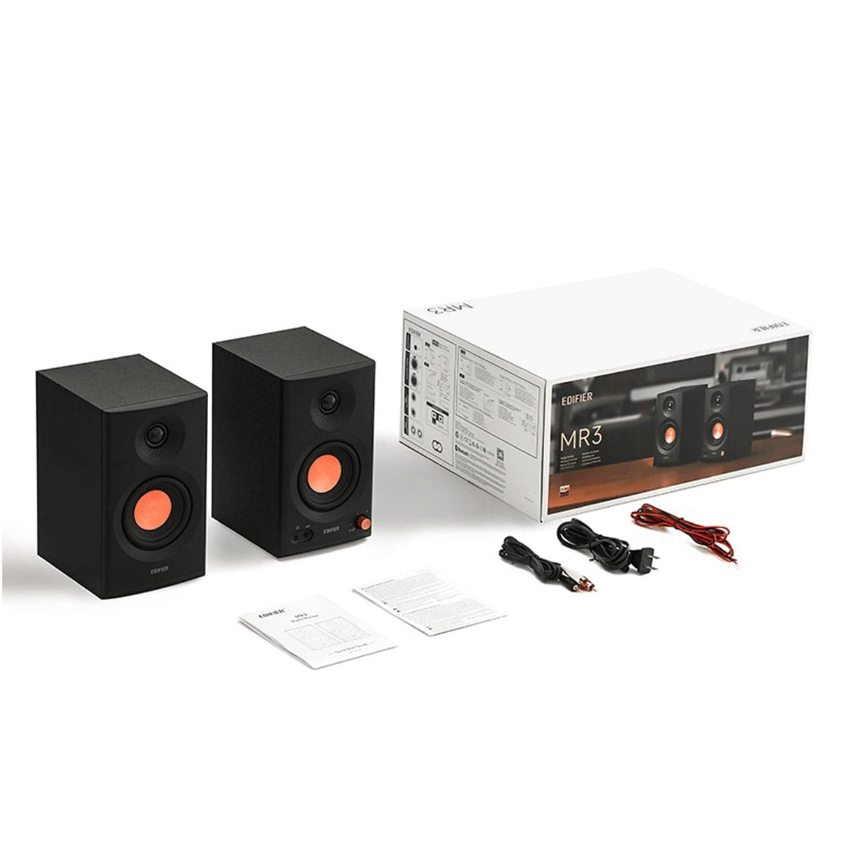 Edifier MR3 36-Watt-Continuous Powered 2.0 Studio Monitor Speaker System, 2 Count, Black