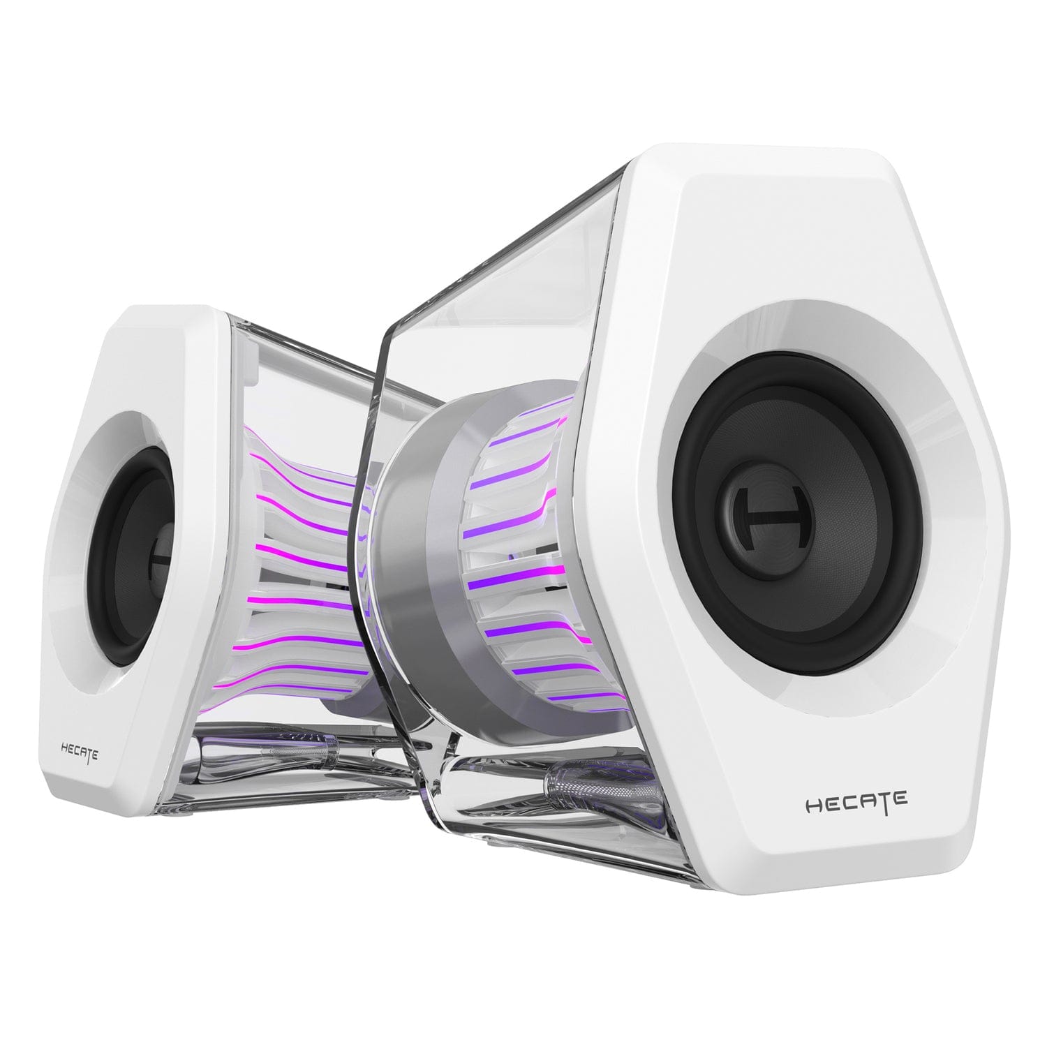 Hecate by Edifier 64-Watt Bluetooth PRO Gaming Speaker System, G2000, 2 Count, White