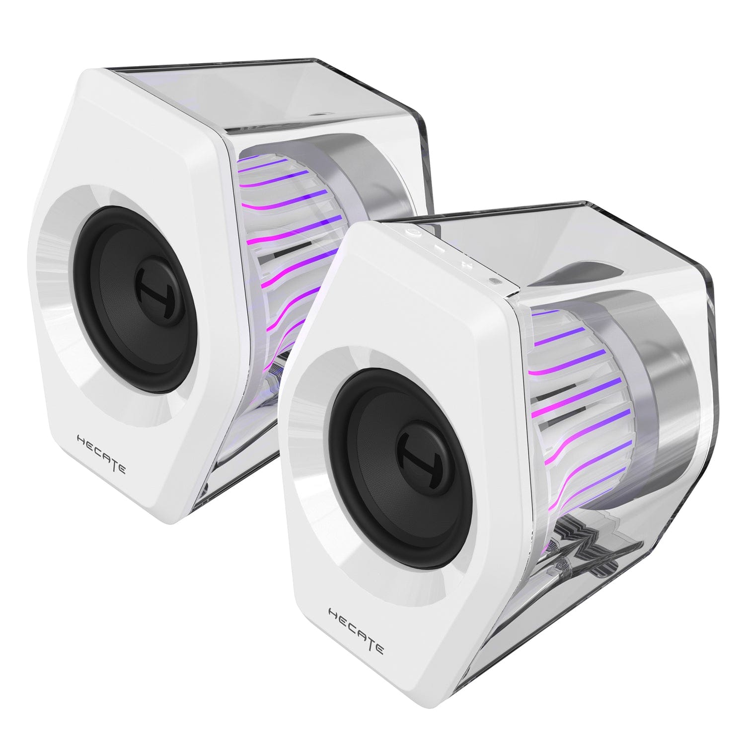 Hecate by Edifier 64-Watt Bluetooth PRO Gaming Speaker System, G2000, 2 Count, White