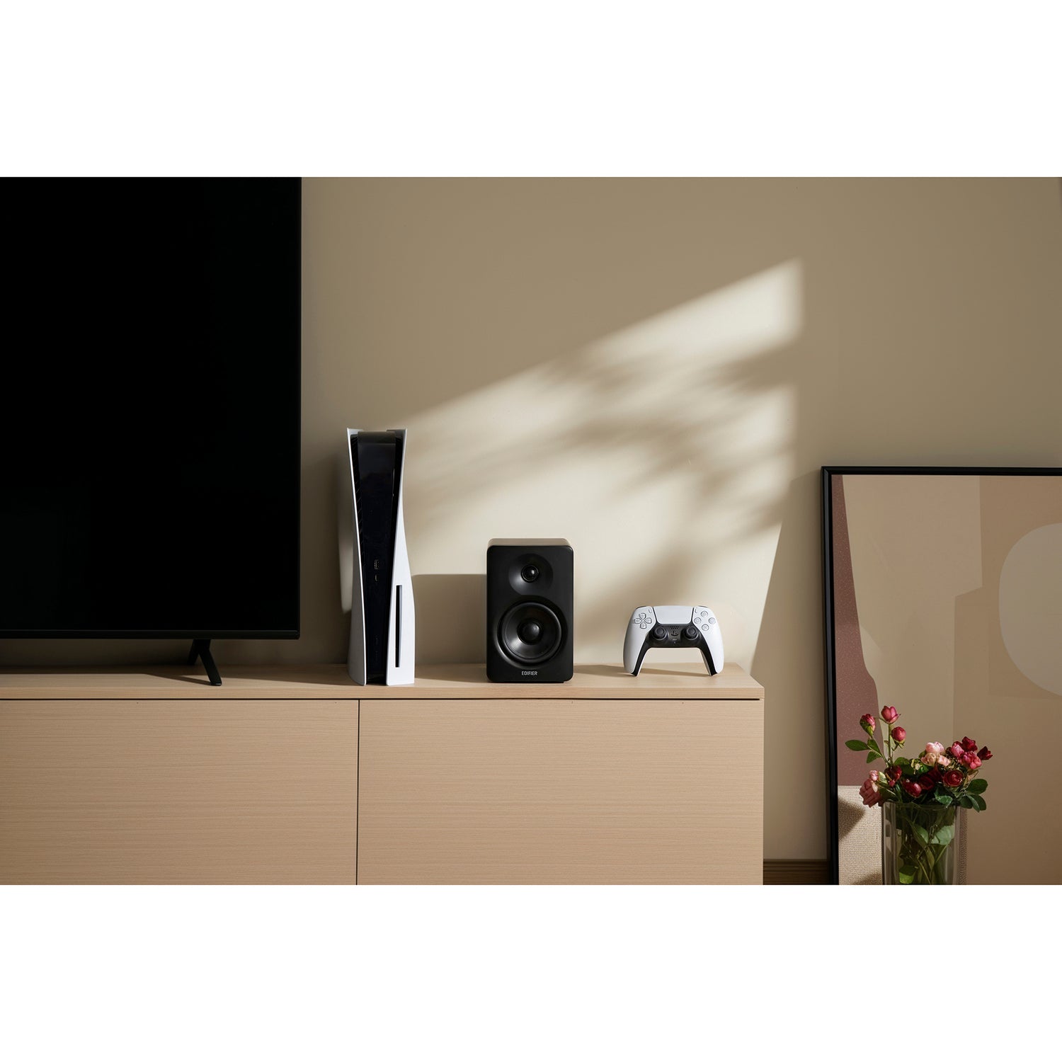 Edifier 100-Watt-RMS Bluetooth M90 Powered Compact Desktop Speakers with 4-In. Woofers, Hi-Res Audio/Wireless, HDMI/USB/Aux, Sub Out, Remote, Pair