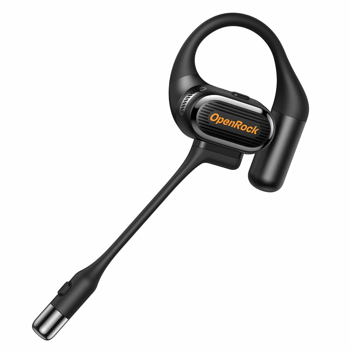 OpenRock Link 20 TWS Bluetooth Open-Ear Headset with Detachable Boom Mic, Earhooks, Charging Case, up to 52 Hours Play Time, IPX7 Sweat-Resistant